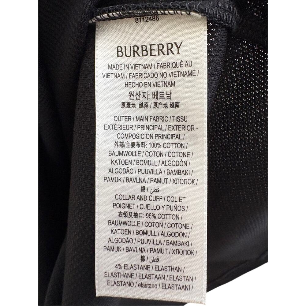 Burberry Black Polo Mini Dress with Signature Check New L - Picture 8 of 10